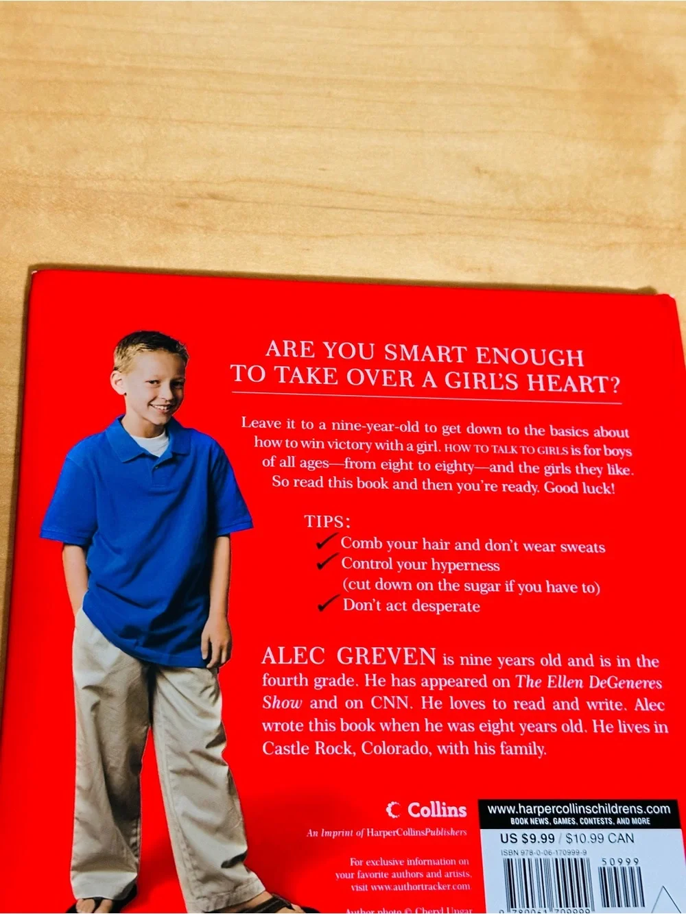 Red How to Talk to Girls Hardcover Book by Alec Greven